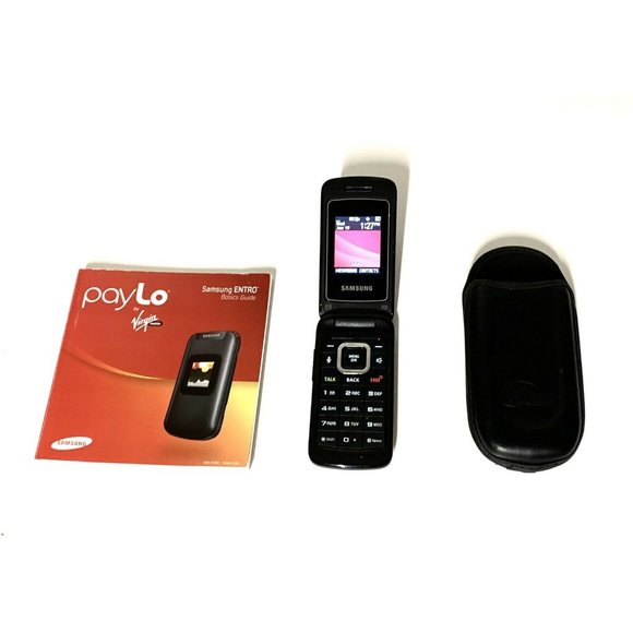 Samsung Entro Flip Phone for Paylo Virgin Mobile & Case & Manual - Picture 1 of 5